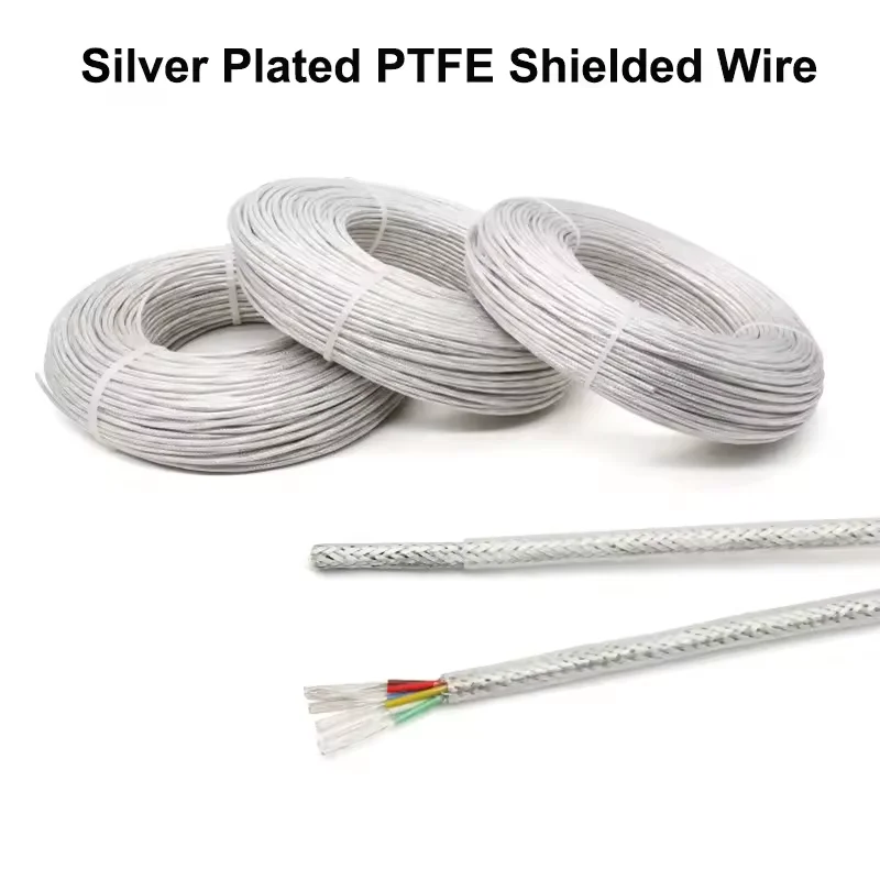 1M/5M Sq.0.15~0.5mm Transparent Silver Plated OFC PTFE Shielded Wire 2 3 4 6 cores Hifi Audio Amplifier Speaker Headphone Cable image 6