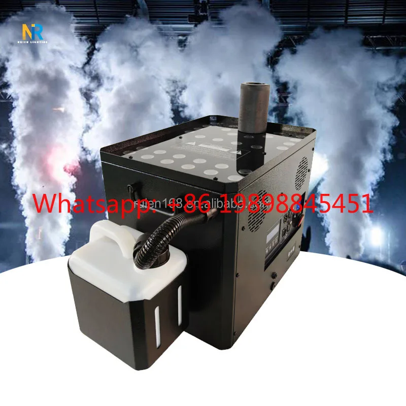 Vertical Fog Machine Wedding Smoke Spraying Equipment Electric Metal Fog Machine DMX512 3000W LED