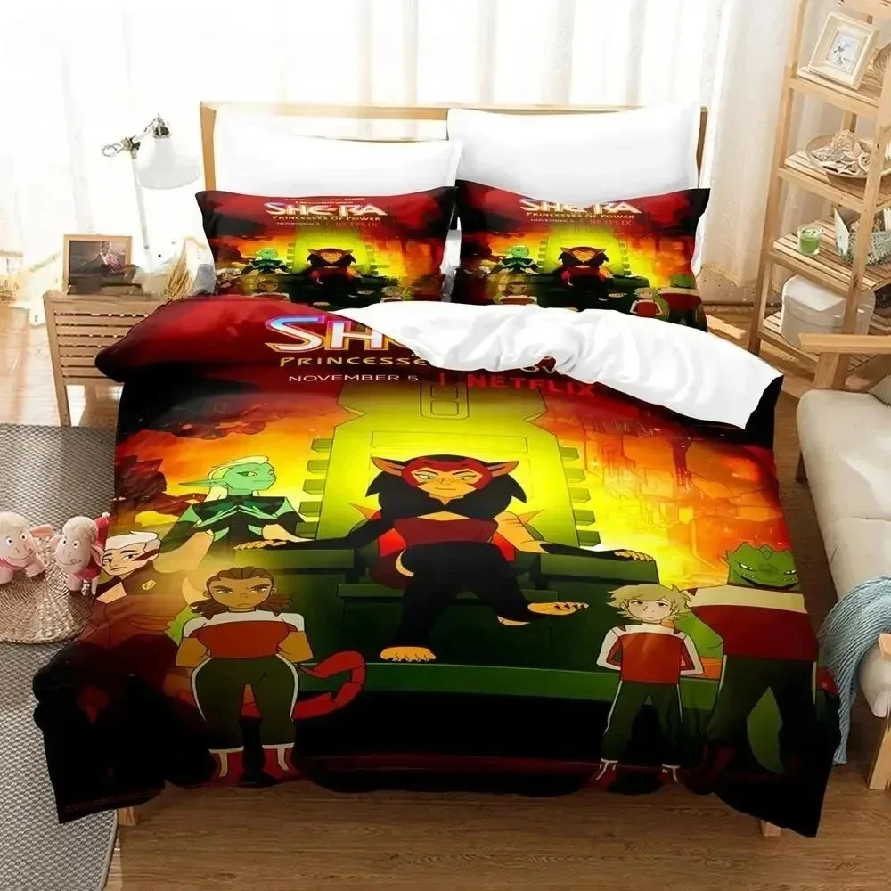 She Ra And The Princesses Of Power Bedding Set Single Twin Full Queen King Size Bed Set Aldult Boys Bedroom Duvet cover Sets 3D
