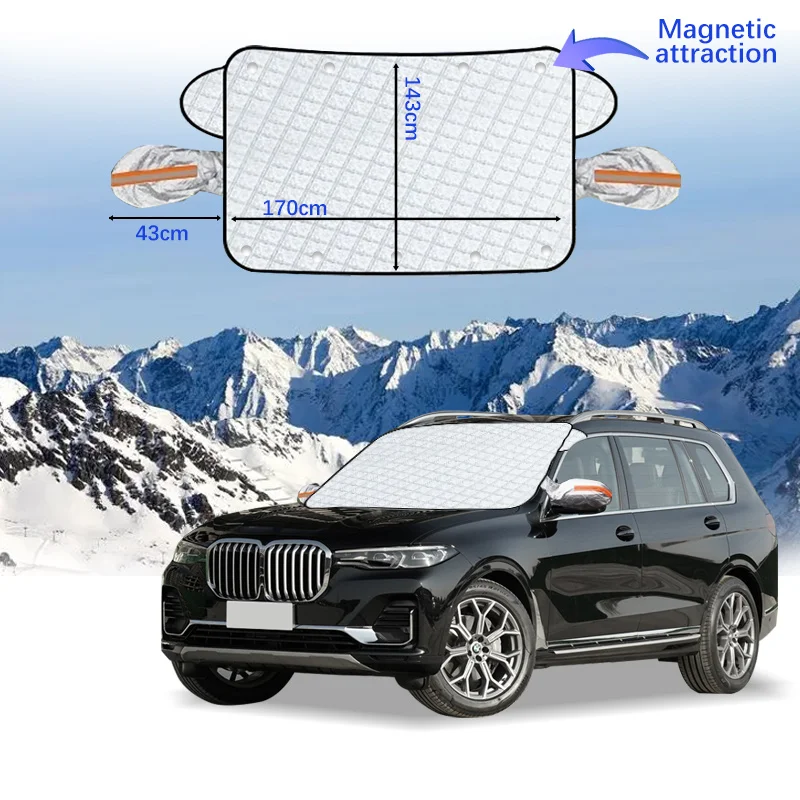 車のフロントガラススノーシェード,防水,霜防止,日焼け止めカバー,車の外装アクセサリーbmw x7 g07,冬