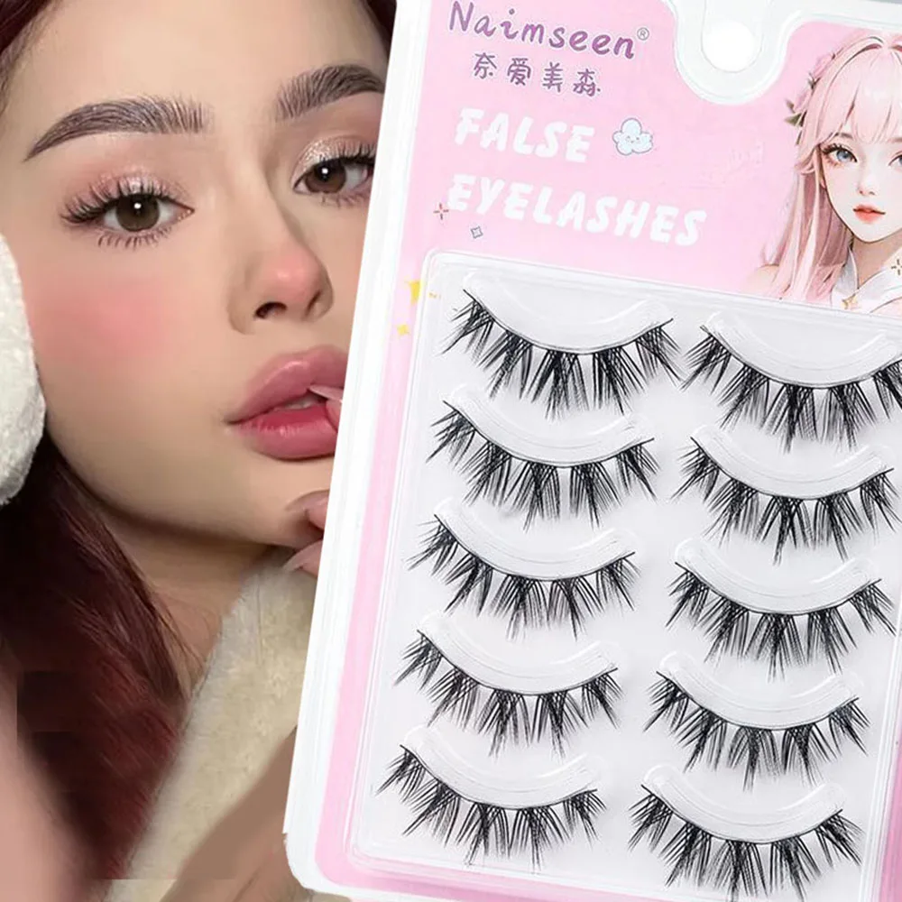 

3/5 Pairs Eyelashes Natural Long 3D Mink Lashes Fluffy Volume Mink False Eyelash Cruelty Free Wispy Lashes Natural Thick Makeup