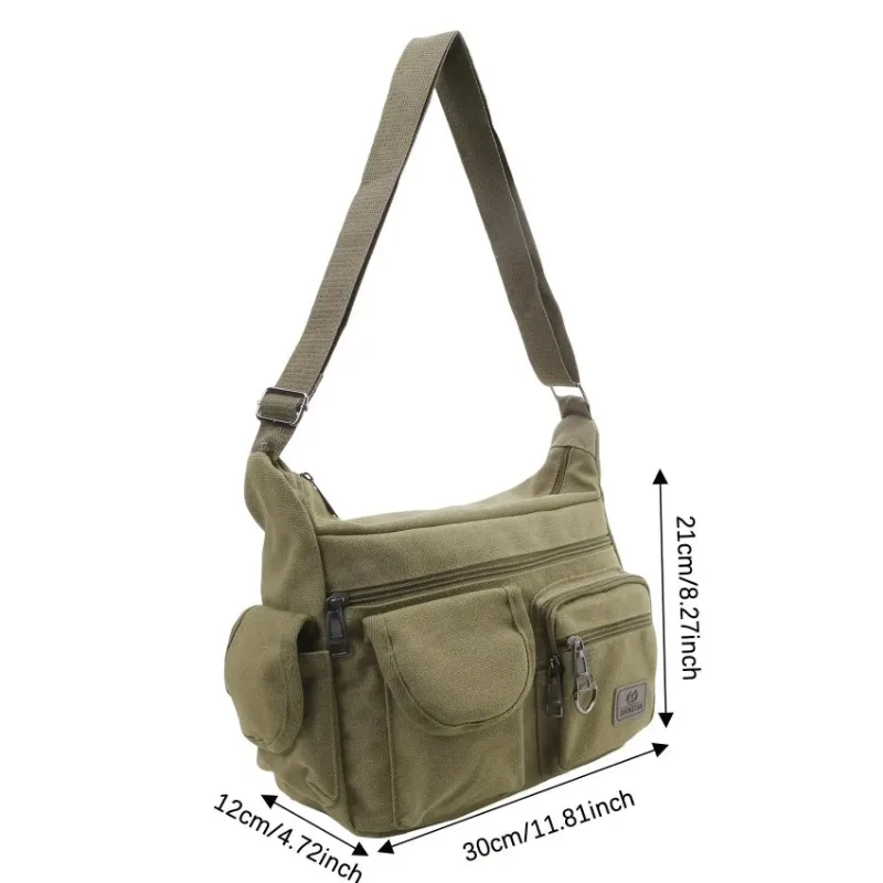 Men Casual Sling Bag Messenger Bag Crossbody Bag Shoulder Bag Unisex Travel Outdoor Vintage Bags