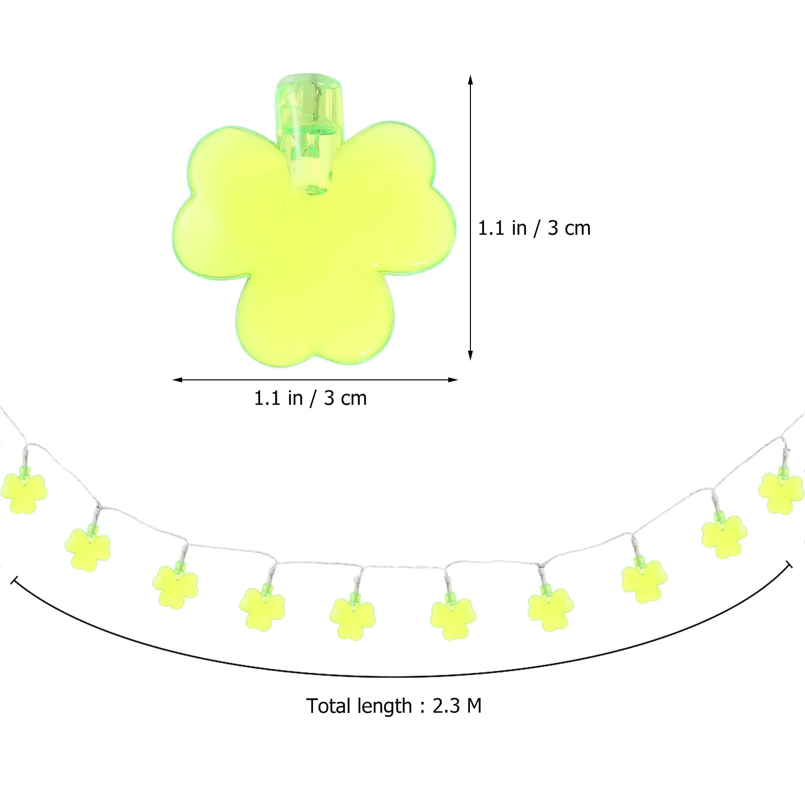 1세트 LED 스트링 라이트 클로버 모양 따뜻한 빛 축제 장식 실내외 파티 성 패트릭의 날 장식