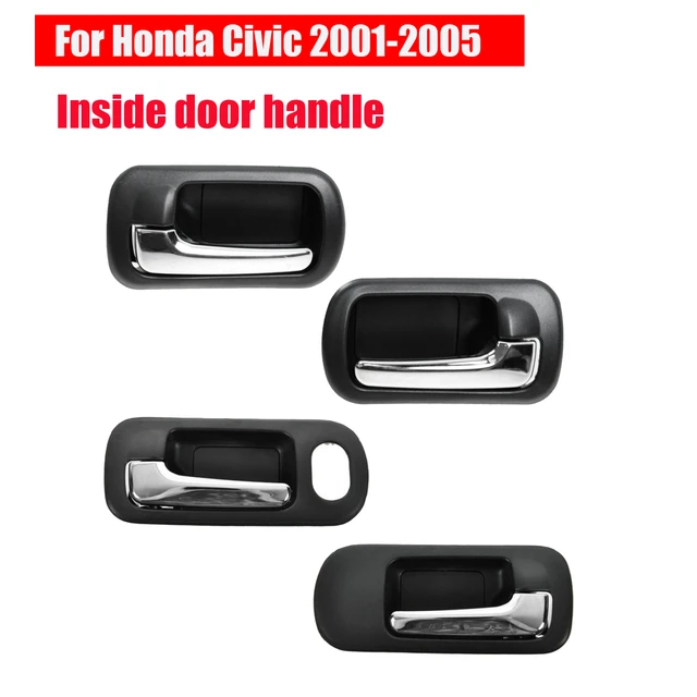 set Of 4) Interior Inside Door Handle Black Chrome For 2001 2002 2003 2004  2005 Honda Civic Sedan 72160s5aa21 - Interior Door Handles - AliExpress