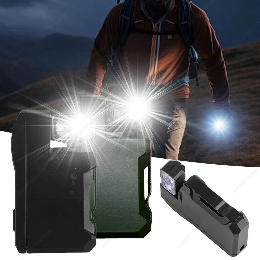 

Перезаряжаемый фонарик EDC с RGB-подсветкой, портативный плоский карманный фонарик, магнитный брелок-фонарик для экстренного кемпинга