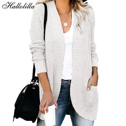 Cardigan Knitted Ladies Coat Casaco Feminino Outfits Long Jacket Woman Clothing Outerwear Chaqueta Mujer Loose Sweater Women