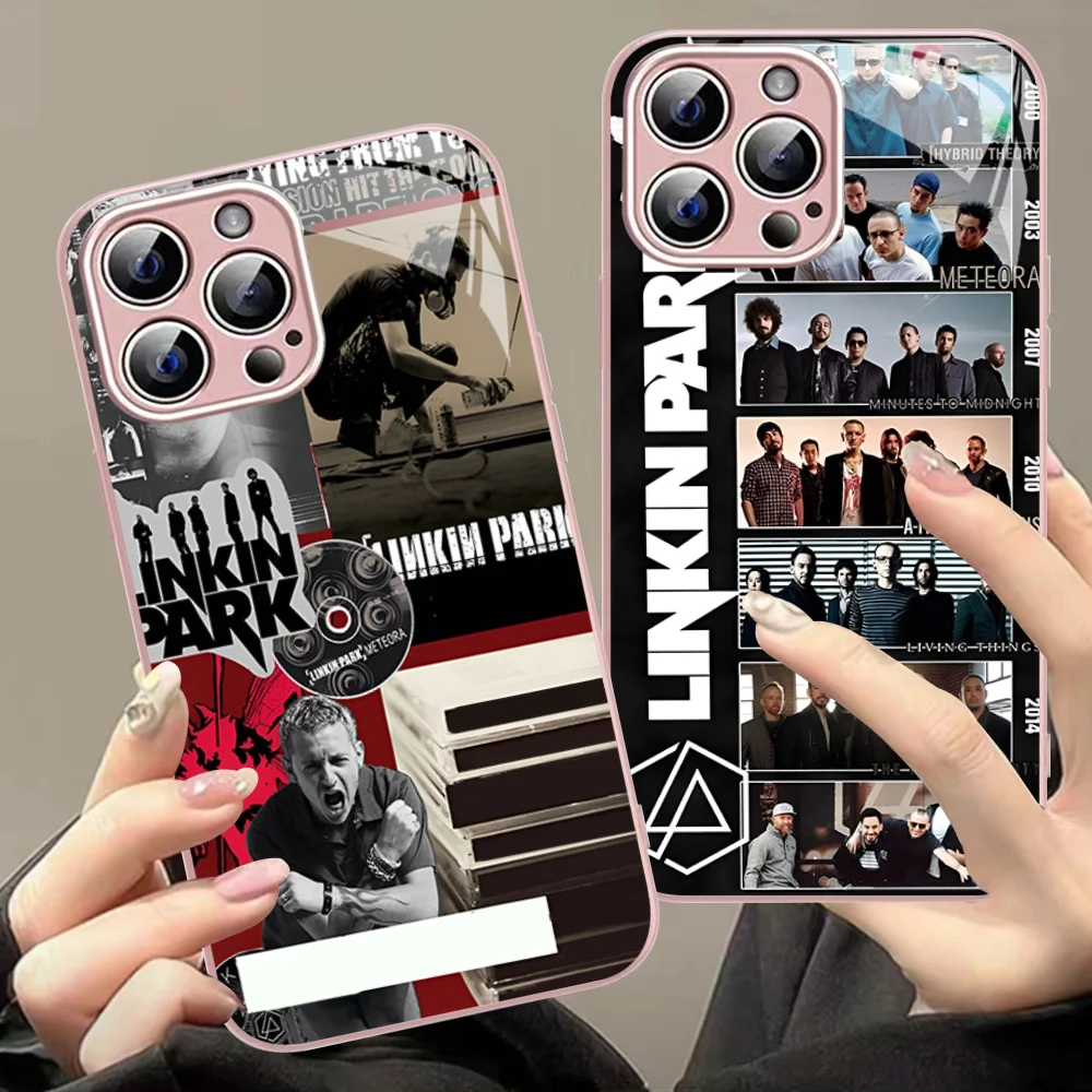 L-Linkins Music Park Phone Case For iPhone 14 13 12 Mini 11 Pro XS Max X XR 14 Plus Tempered Glass Cover