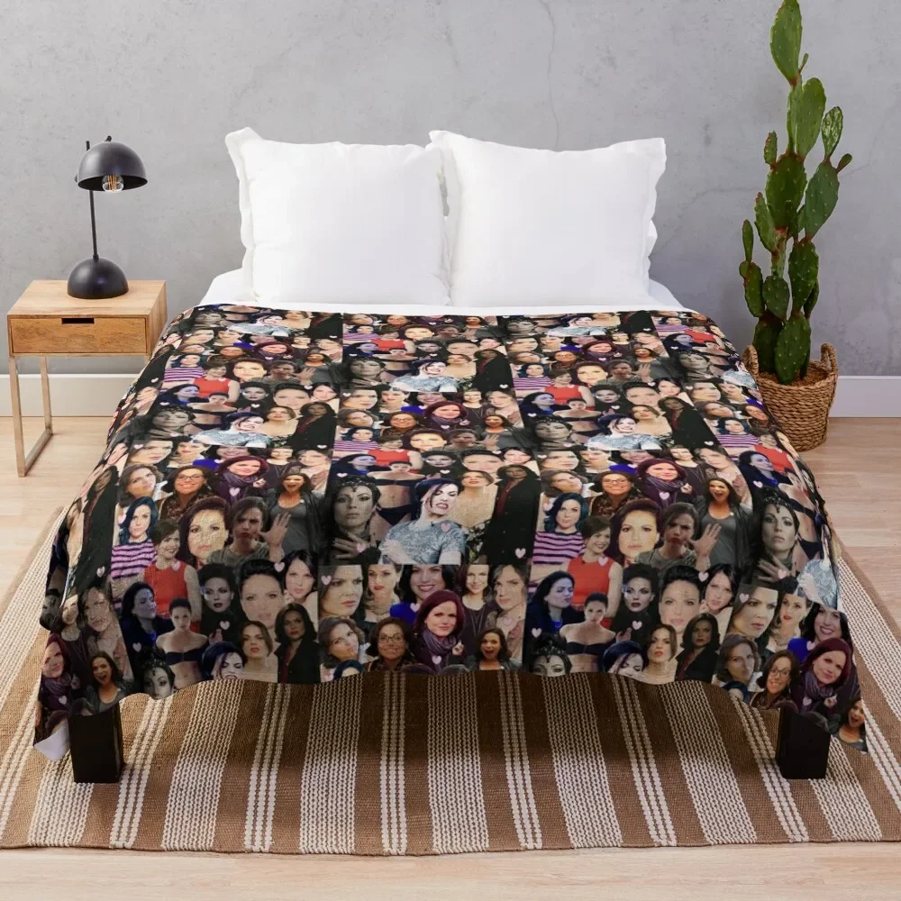 Lana Parrilla collage Throw Blanket