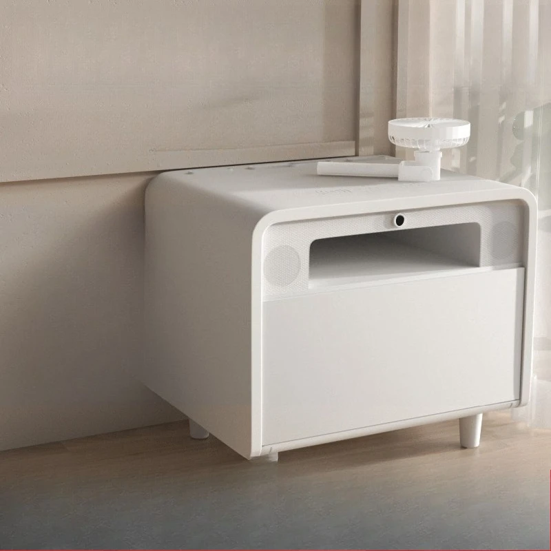 complete smart bedside table modern simple multi-function Internet celebrity wireless charging Bluetooth audio fingerprint lock