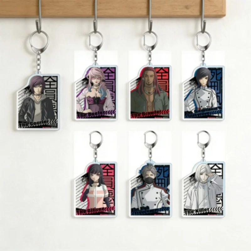 Anime Akudama Drive Cartoon Acrylic Pendant Keychains Cosplay Collar Backpack Accessory Bag Decorations Exquisite Products 6cm