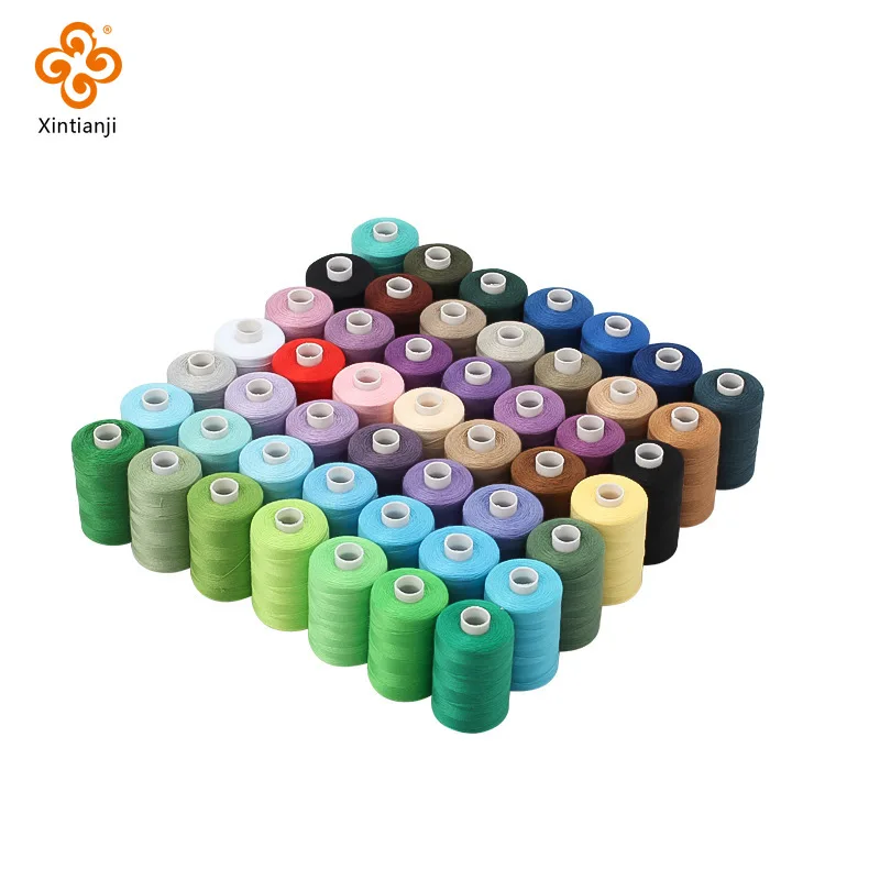 All-Purpose Sewing Thread 100% Polyester 1000 Yards Multicolor DIY Kit Home Two Strands 402 Sewing Thread Garment Accessories