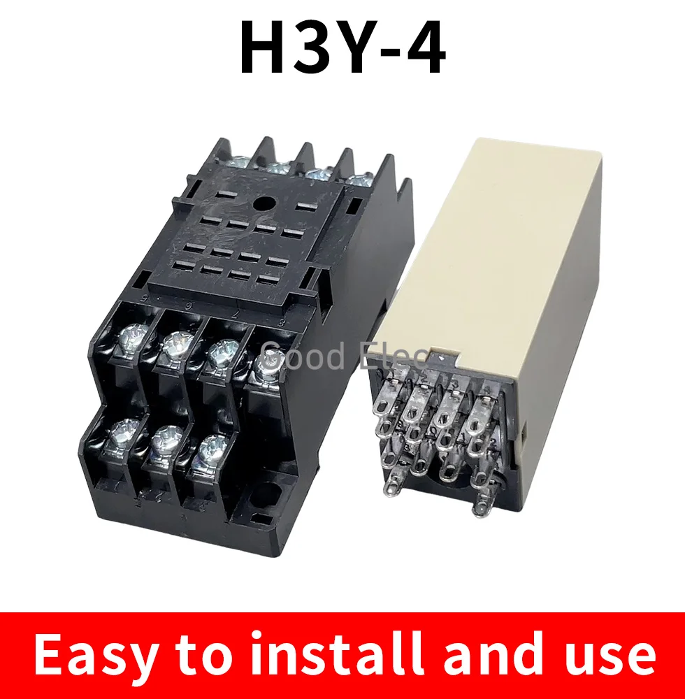 1set H3Y-4 Power On Time Delay Relay  Timer DPDT 14Pins  H3Y-4 1-60sec/ 3 Minute-60Minute  220v 110V 24V 12V