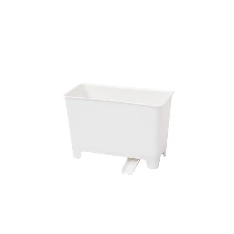 White Plastic Kitchen Sink Food Waste Collector Self Drain Spout Easy Clean For Home Kitchen Use