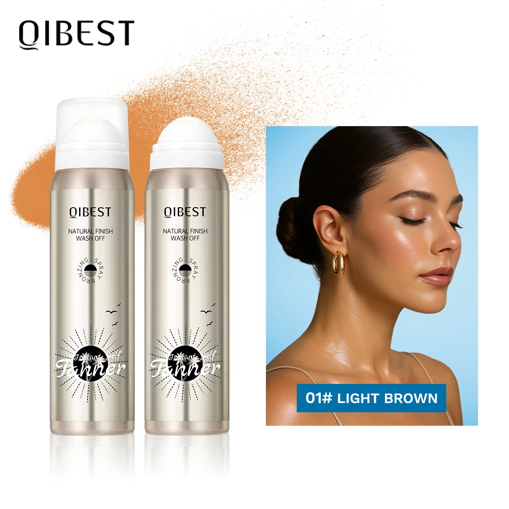 

Qibest Self Spray Tan Natural Ning Oil Mousse Gradual Face Body Quick Dry Ning Moisturiser 100Ml Beach Outdoor Sunscreen Makeup