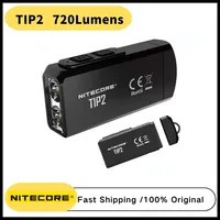 Original NITECORE TIP2 Mini Light CREE XP-G3 S3 720 lumen USB Rechargeable Keychain Flashlight With Battery