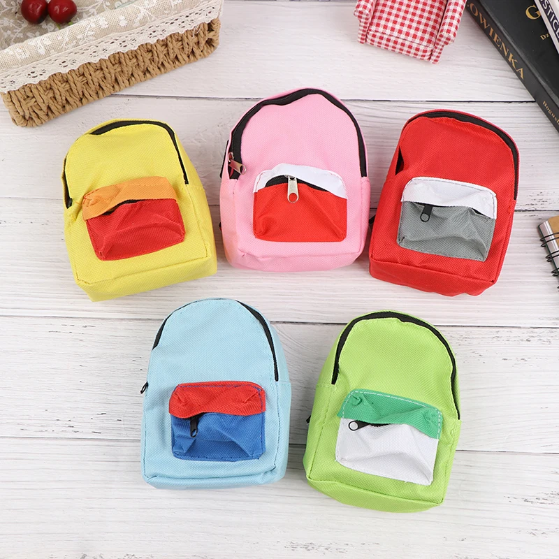 1pcs Bags Mini Doll Backpack Model Mini Schoolbag Ornament Mini Backpack Model for Home  Doll Photography