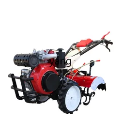 Yjq Multi-Purpose Tiller Household Four-Wheel Drive Diesel Small Rotary Tiller Agricultural Loosening Soil Furrowing Machine