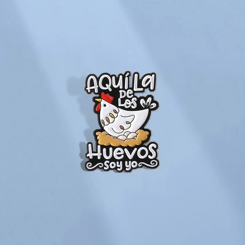 الدجاج وضع البيض المينا دبابيس مضحك الحيوان لطيف يقتبس دبابيس ظهره شارة التلبيب اكسسوارات بالجملة هدية للأصدقاء طفل