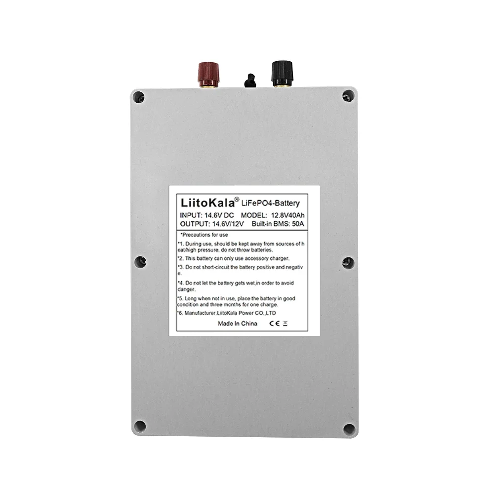 LiitoKala 12V LiFePO4 배터리 팩 4S 리튬 철 인산염 배터리 RV 태양광 UPS용 14.6V 5A 충전기가 내장된 BMS