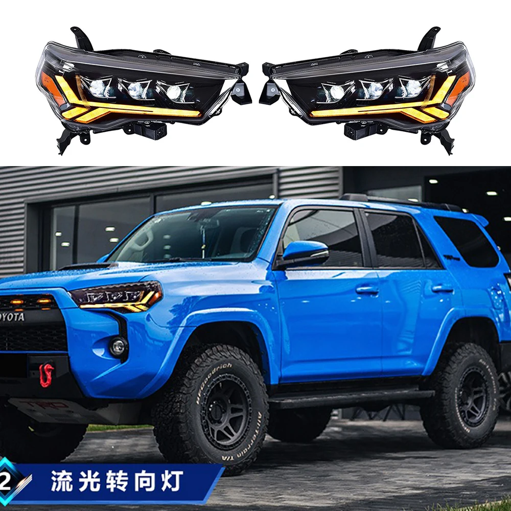 1 Pair Car Front Led Headlights Assembly Full LED Front Headlamp Lights For Toyota 4Runner 2014-2020 2021 2022 2023