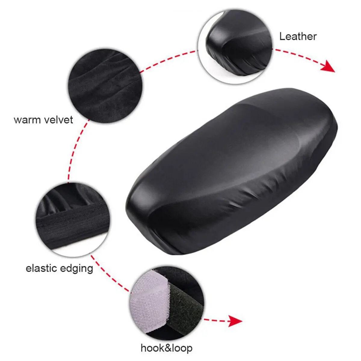 Motorcycle Seat Cover Waterproof Cushion Leather Protector Universal Soft Sun Protection Thermal Insulation of Seat CushionCover