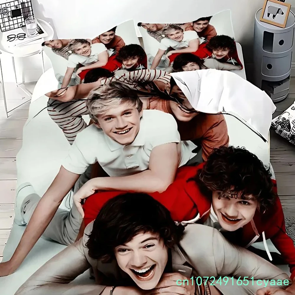 Duvet Cover One-Direction Rock 3D Exquisite Music Band Print Bedding Set Comforter Bed Youth Home Decor Kids Boys Gift