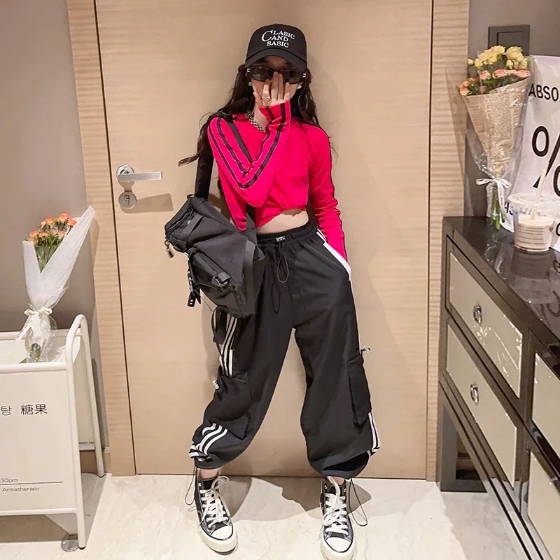 2024 New Spring Clothing For Girls Sets Long Sleeve T-shirts and Sports Pants Two Pieces Streetwear Teenage Suit Children's Wear