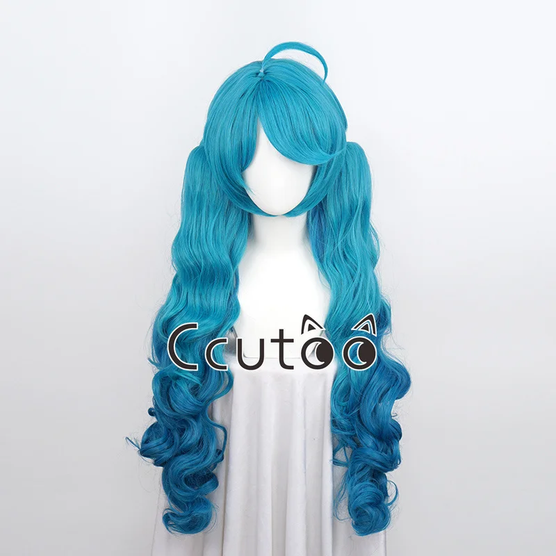 

Гвен Косплей Парик Игра LOL Гвен Cos Парик Женский Головной Убор Синие Длинные Волнистые Волосы Синтетические Волосы Термостойкий Парик Конский Хвост