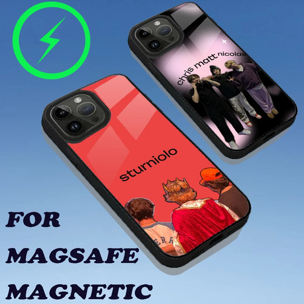 

Чехол для телефона S-Sturniolo T-Triplets для iPhone 16,15,14,13,12,11, Plus, Pro, Max Mini Magsafe с магнитной беспроводной зарядкой