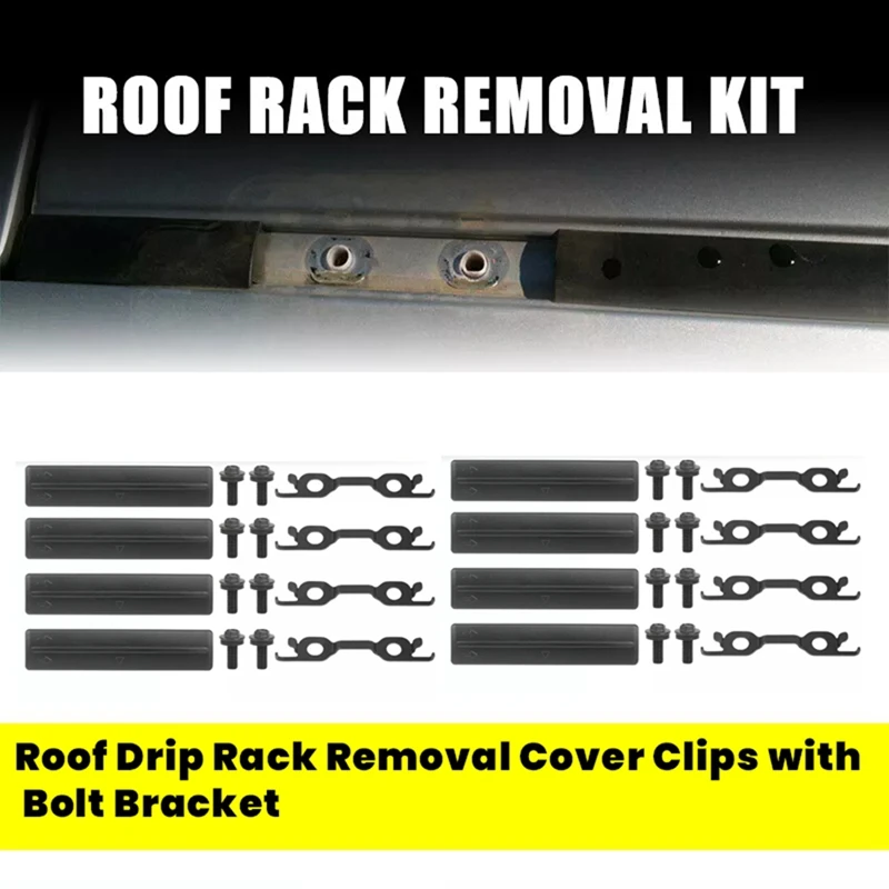 8Pcs Roof Drip Rack Removal Cover Clips With Bolt Bracket 75596-35020 For Toyota FJ Cruiser 07-14 RAV4 Lexus 90119-08C47