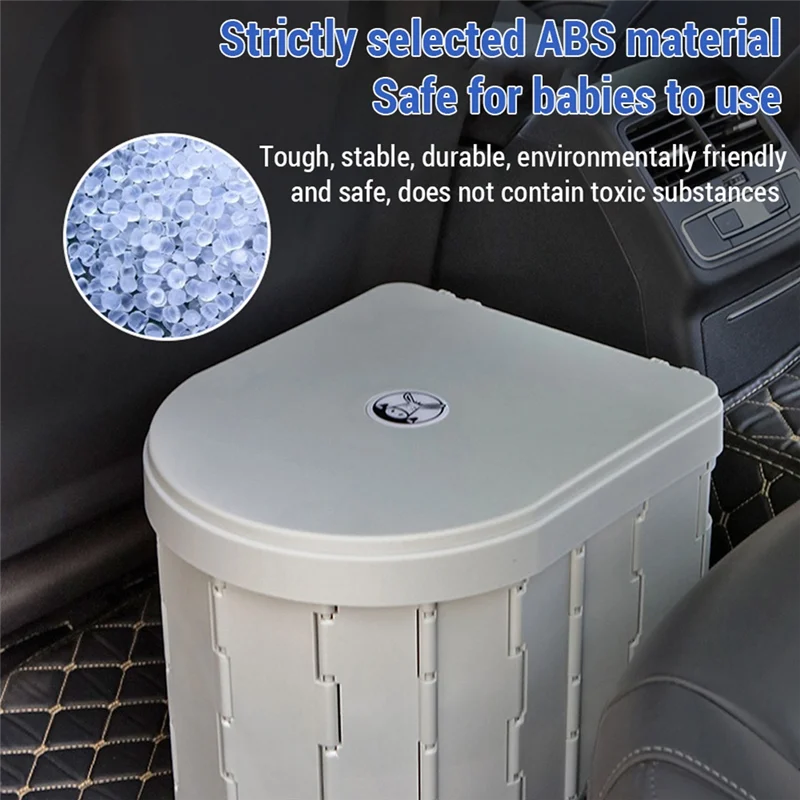 Vlag Portable Toilet For Camping Convenient Car-Mounted Folding Toilet For Travel Adult Kids And Elderly Potty Odor-Proof