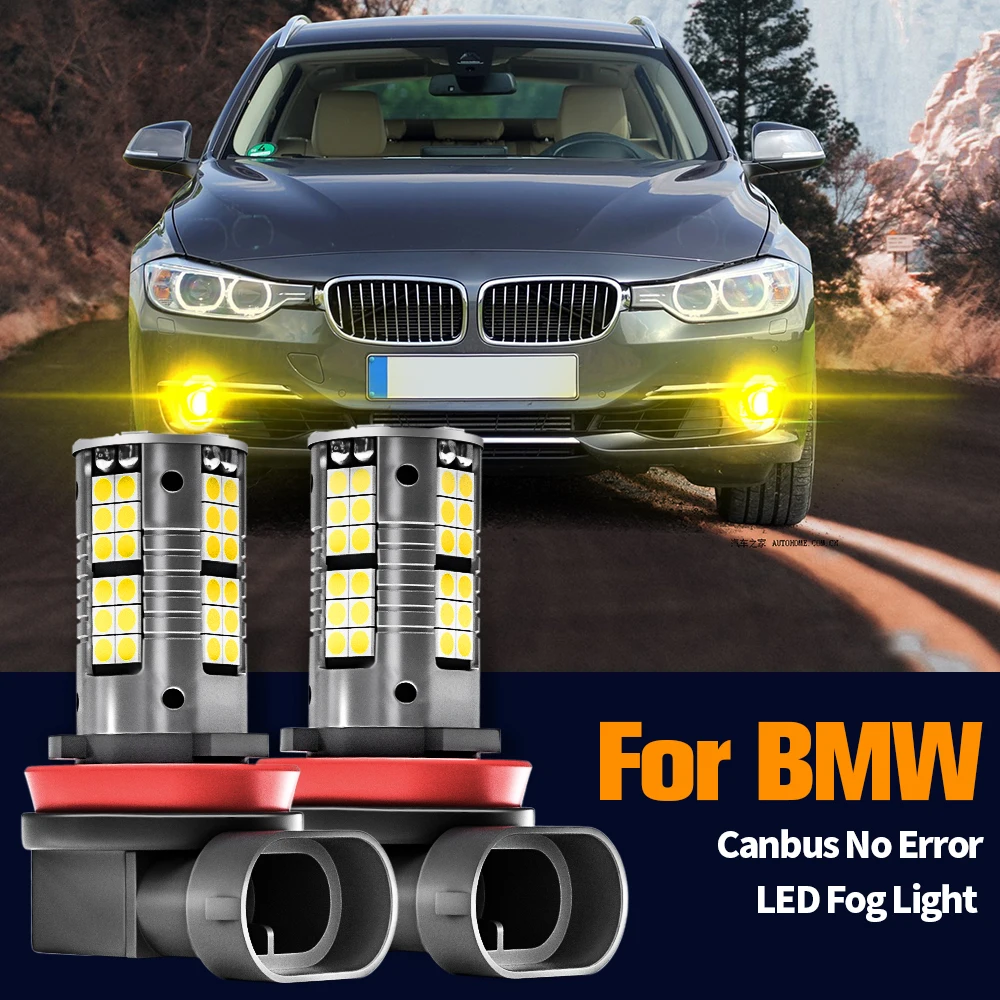 

2pcs LED Fog Light Lamp Blub Canbus Error Free H8 For BMW F34 F31 F33 F83 F32 F82 F36 F10 F01 F02 F03 F04 3 4 5 7 Series