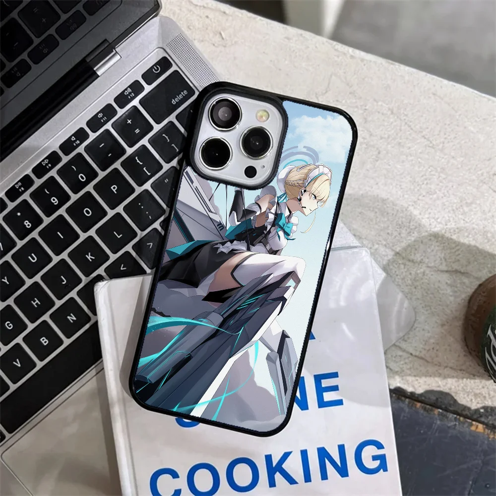 Game Anime Blue Archive Asuma Toki Phone Case Strong Magnetic For IPhone 15 14 13 Pro Max 11 12 Mini Alex Mirror For Magsafe