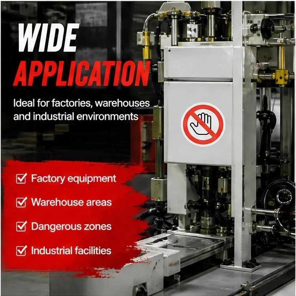 10Pcs Do Not Touch Sign Sticker Self Adhesive Warning Decal Obvious Visible Safety Label for Industrial Use Equipment Factory