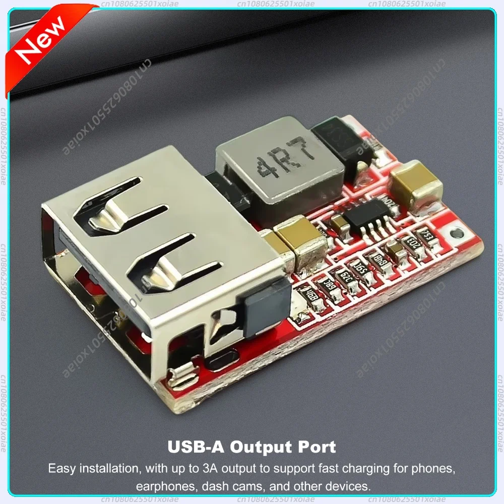 DC-DC Step-Down Module USB-A Mini DC-DC Steps Up Boost Modules Power Adjustable Converter for Car Mobile Phone Chargers