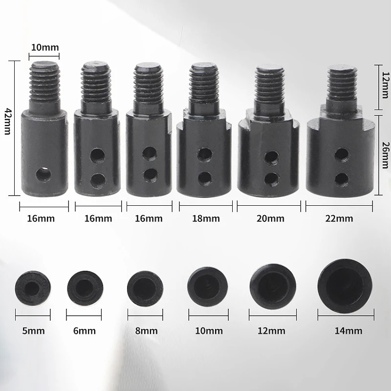 M10 5/6/8/10/12mm Adapter Sägeblatt Pleuel welle Dorn Dorn Stecker Winkel Säge Schleif welle Kupplung Zubehör