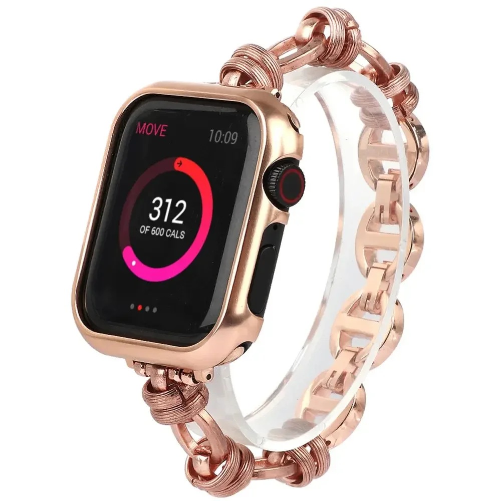 Metal Strap for Apple Watch Band 44mm 40mm 49mm 45mm 41mm 42mm 38mm Stainless steel Wristband iWatch Series Ultra 9 8 7 6 5 3 SE