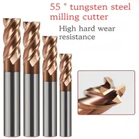 HRC55 Carbide End Mill 4Flutes Metal Steel Tungsten Milling Cutter Alloy Coating Cutting Tool CNC Maching 1 2 3 4 5 6 7 8 9-20MM