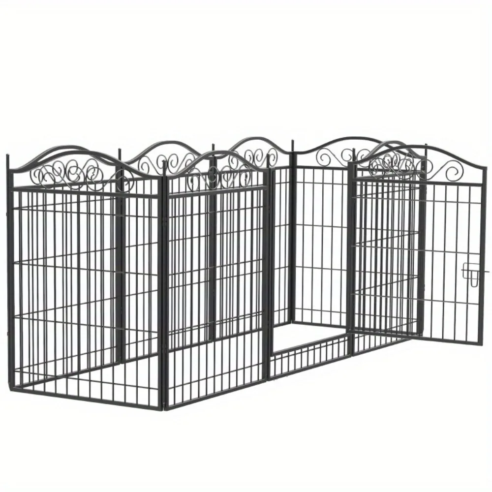 

8 Panel Dog Playpen Metal kennel Exercise Fence Heavy Duty Outdoor Indoor Pet
