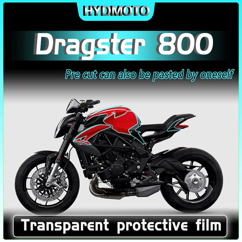 For MV Agusta Dragster 800 Invisible car clothes TPU fuel tank transparent protective film on the body modified accessories