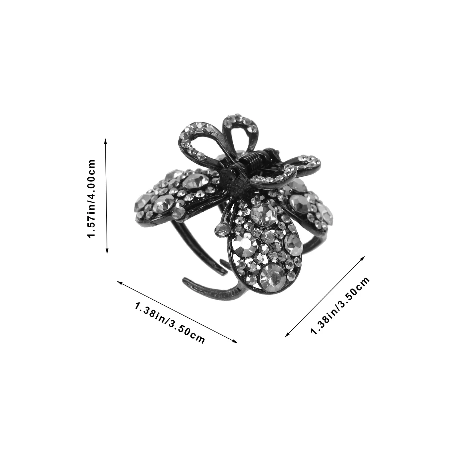 

Rhinestone Butterfly Hair Clips for Women Durable Metal Design Elegant Decorative Accessory for Wedding Party Birthday