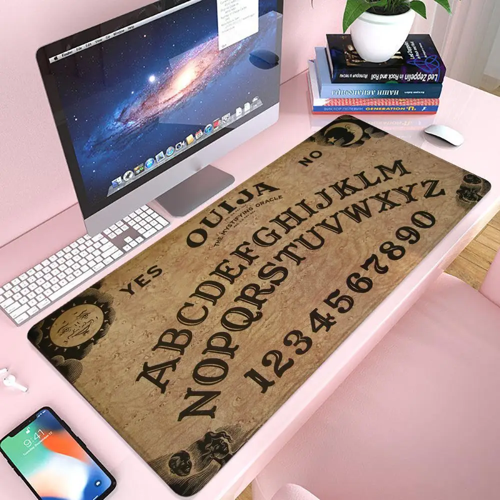 

Коврик для мыши Ouija, игровой коврик для мыши 900 × 400, геймерский коврик для мыши Xxl, офисные аксессуары, длинный коврик для клавиатуры, коврик для компьютерного стола