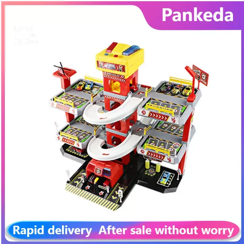 Electric Rail Car Building Parking Lot Adventure Racing Rail Car Children Brain Mechanical Interactive Rail Cars Birthday toy