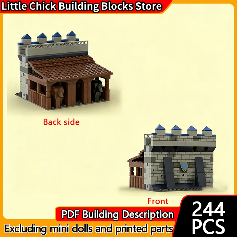 

Medieval Castle Model MOC Building Bricks Medieval Noble Castle Modular Technology Children Holiday Gifts Assemble Toys Suit