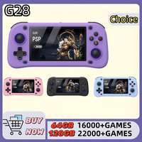 G28 Retro Handheld Video Game Console 64GB 4.3 Inch MIPI Screen Portable Linux System Pocket Player 128GB Storage 20000+ Games