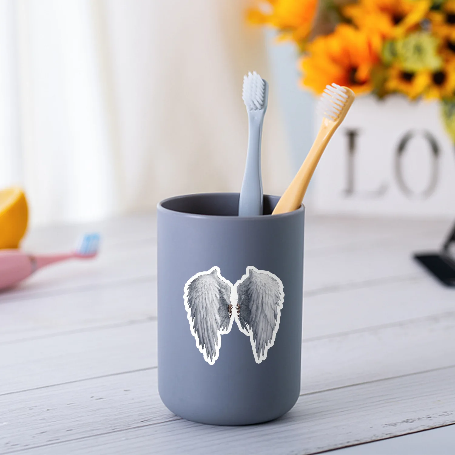 50Pcs Angel-Wings Graffiti Stickers For Fridge Laptop Luggage PVC Waterproof Decorative Self-Adhesive Wall Decals 4-8cm