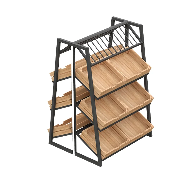 Double-Sided Modern Wine Cabinet Display Shelves Supermarket Rack Commercial Multifunctional Steel & Wood Customizable
