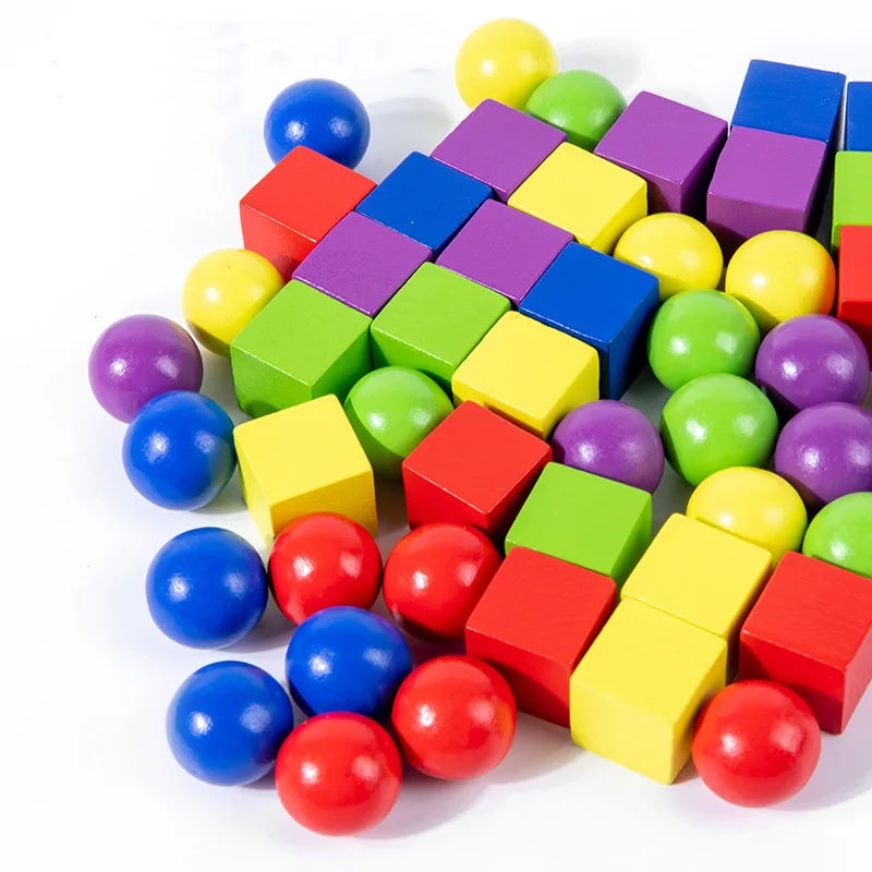 Crianças montessori clipe de madeira grânulos brinquedo bloco de construção correspondência cor classificação aprendizagem precoce brinquedos educativos