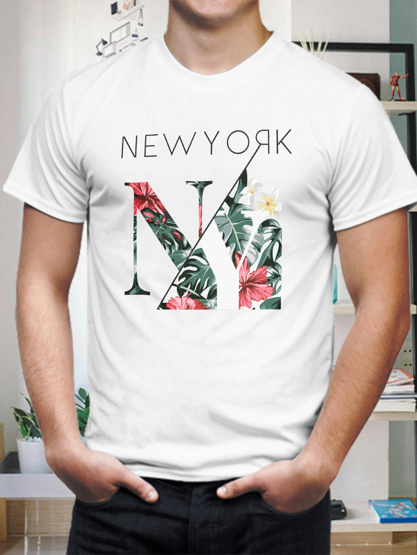 Men's t-shirts 2025 New Men's clothing Summer Basic 100%cotton Y2k tops Running top sports Anime t shirts Graphic Solid color