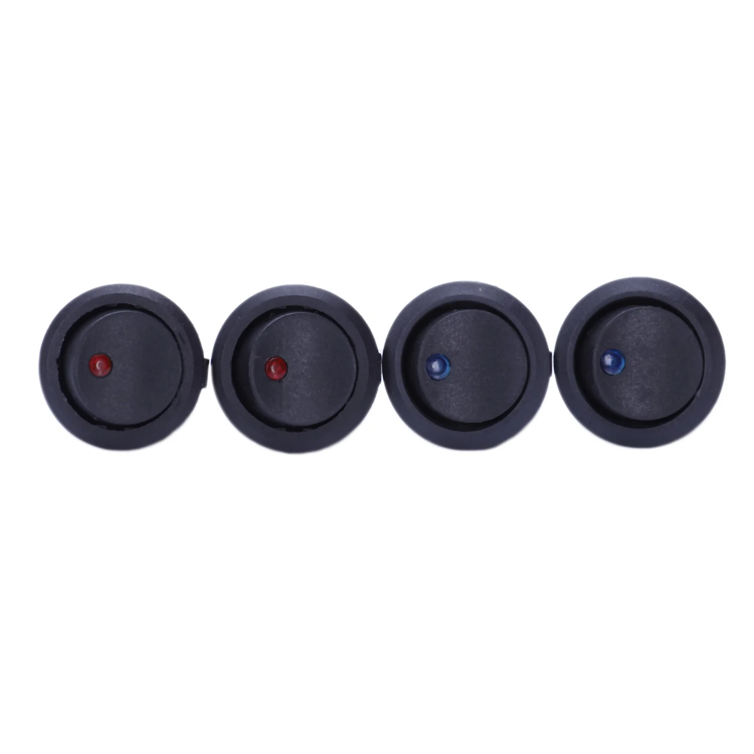 Super Sale 20 Pcs 12V 20A Amps On/Off/ 3 Position Terminal Round Rocker LED Toggle Switch Blue & Red
